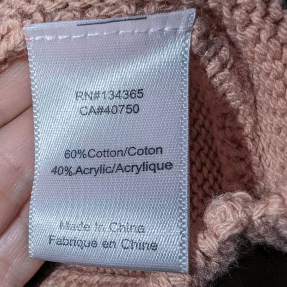 Marla Wynne Women's Dolman Sleeve Scoop-Neck Poncho Sweater sz 2X Dusty Pink - Picture 4 of 5